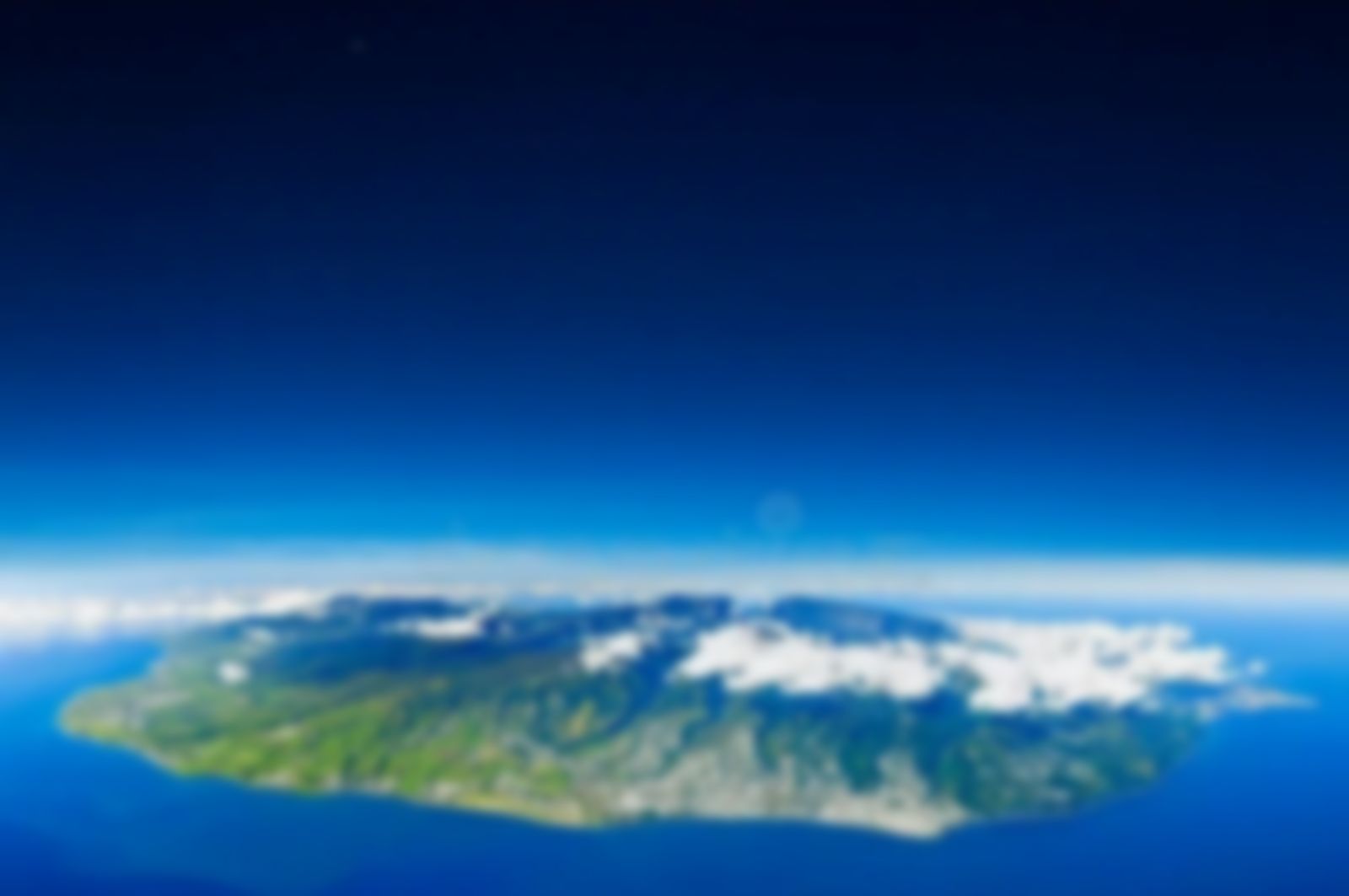 Vue aérienne de l'île de La Réunion